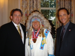 Dave Barnett, Sen. Ben Nighthorse Campbell, Rod Van Mechelen September 23, 2004